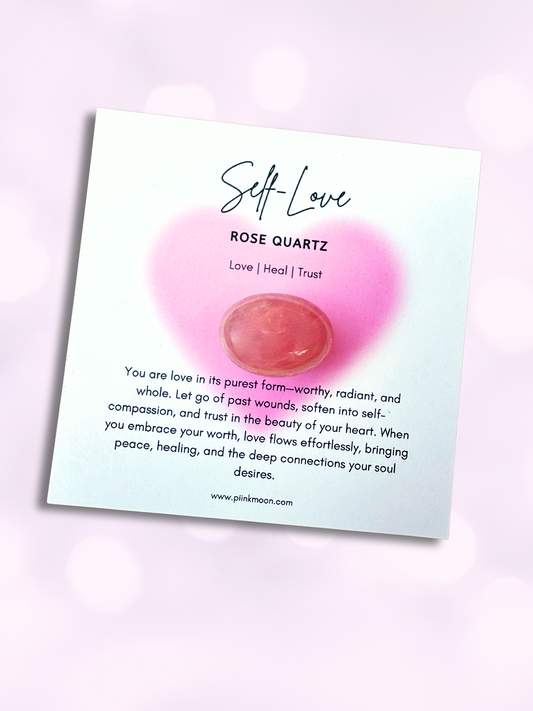 Rose Quartz Intention Stone For Love & Self-Worth
