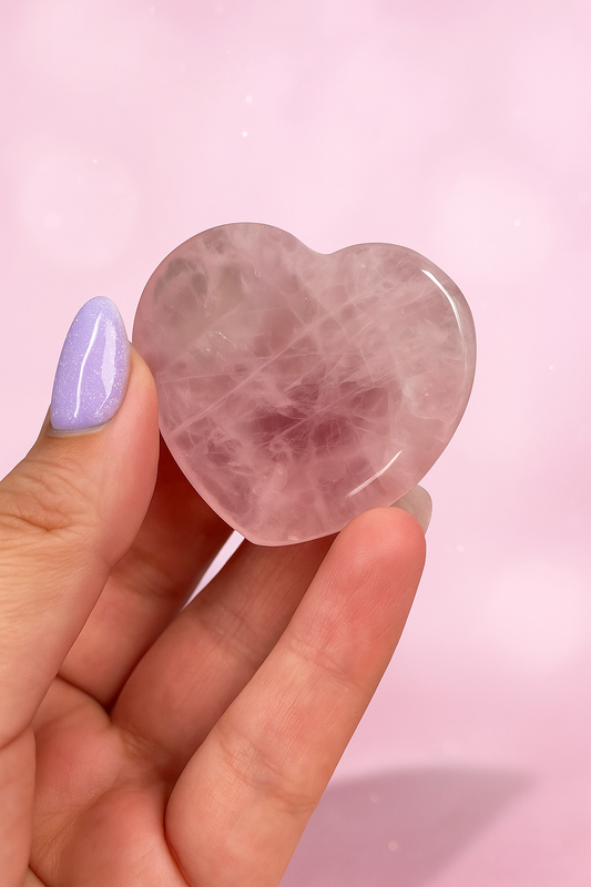 Rose Quartz Worry Stone To Soothe Your Soul, Open Your Heart