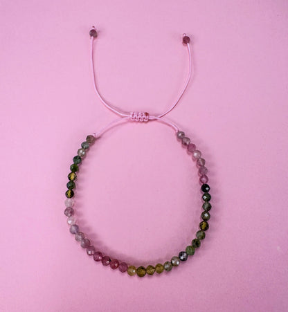 Rainbow Tourmaline Bracelet To Balance & Protect