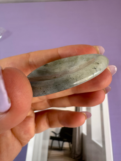 Labradorite Heart Worry Stone for Intuition and Protection