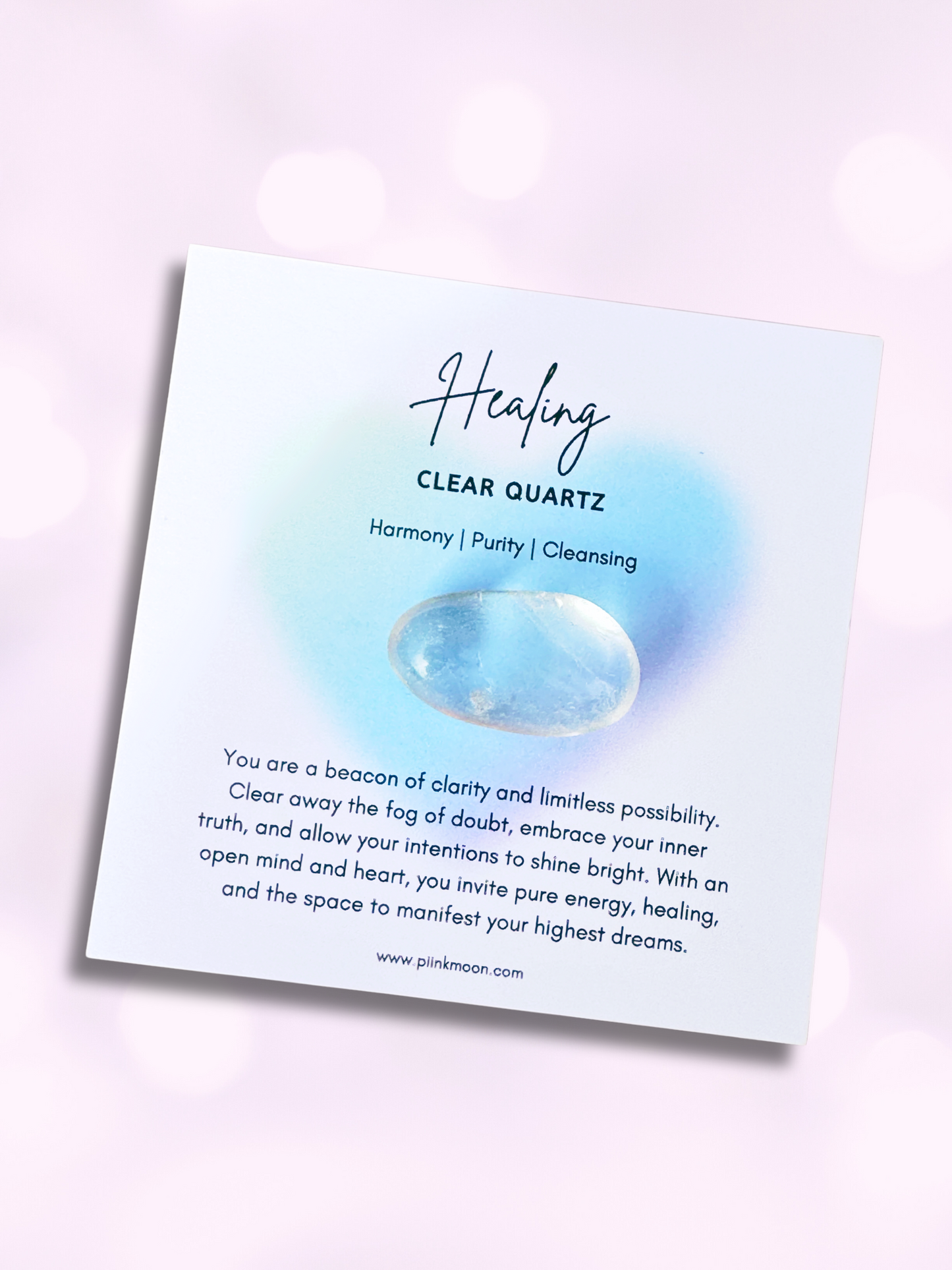 Clear Quartz Intention Stone to Manifest with Clarity